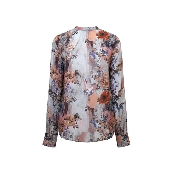 Feathers By‎ Tolani Watercolor Floral Blouse Blue Multi Women's S Artsy Cottage - Picture 3 of 10